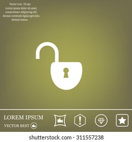 Easy open lock icon