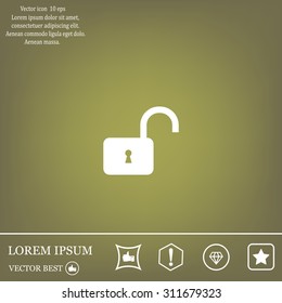 Easy open lock icon