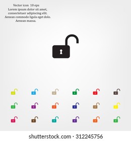Easy open lock icon