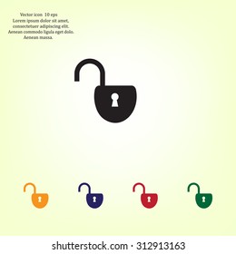 Easy open lock icon