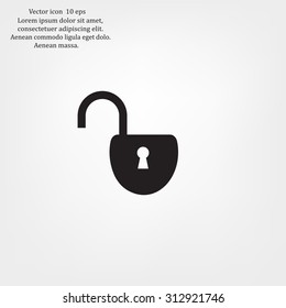 Easy open lock icon