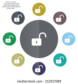 Easy open lock icon