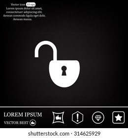 Easy open lock icon