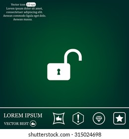 Easy open lock icon