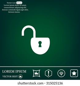 Easy open lock icon