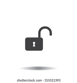 Easy open lock icon