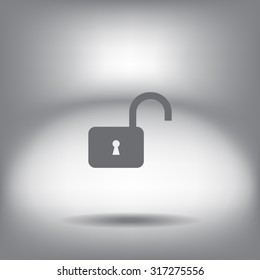 Easy open lock icon