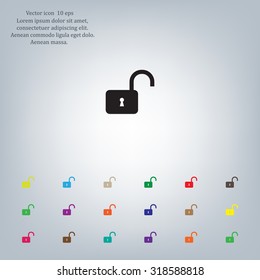 Easy open lock icon