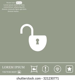 Easy open lock icon
