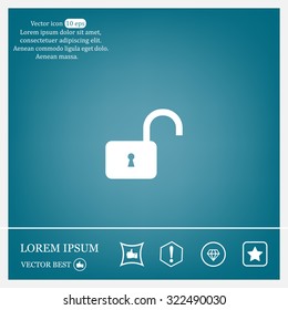 Easy open lock icon
