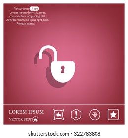 Easy open lock icon