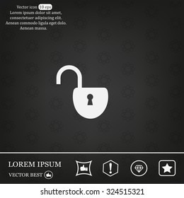 Easy open lock icon