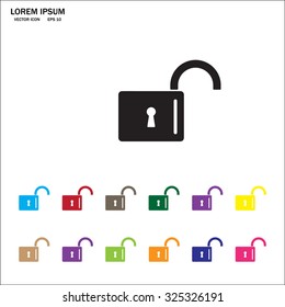 Easy open lock icon.