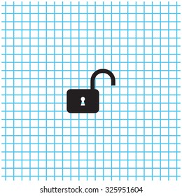 Easy open lock icon