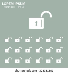 Easy open lock icon.