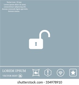 Easy open lock icon
