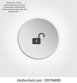 Easy open lock icon