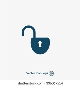 Easy open lock icon