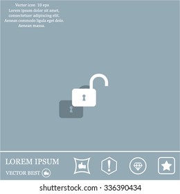Easy open lock icon