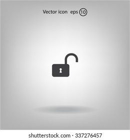 Easy open lock icon