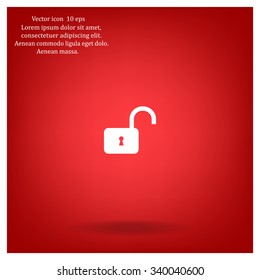 Easy open lock icon