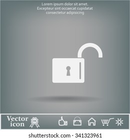 Easy open lock icon.