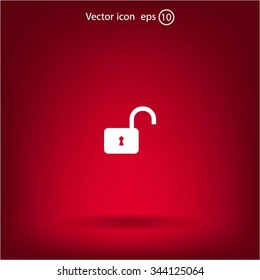 Easy open lock icon