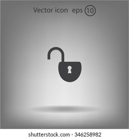Easy open lock icon