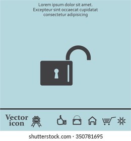Easy open lock icon.