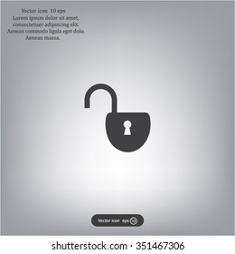 Easy open lock icon