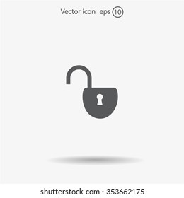 Easy open lock icon