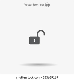 Easy open lock icon
