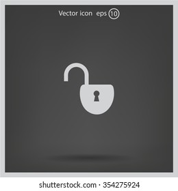 Easy open lock icon