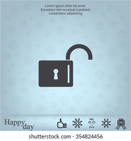 Easy open lock icon.