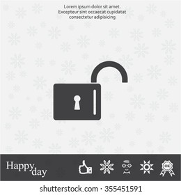 Easy open lock icon.