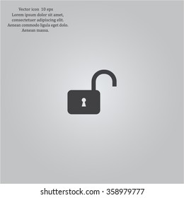 Easy open lock icon