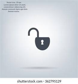 Easy open lock icon