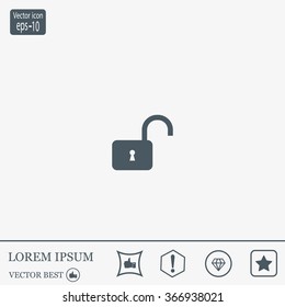 Easy open lock icon