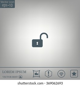 Easy open lock icon