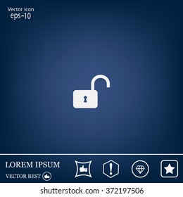 Easy open lock icon