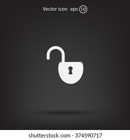 Easy open lock icon