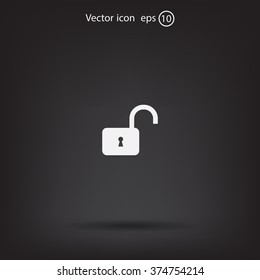 Easy open lock icon