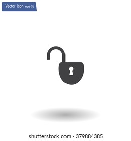 Easy open lock icon