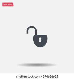 Easy open lock icon