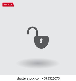 Easy open lock icon