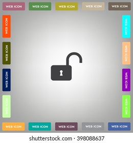 Easy open lock icon