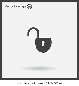 Easy open lock icon