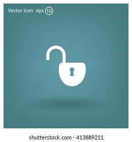 Easy open lock icon