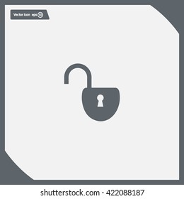 Easy open lock icon