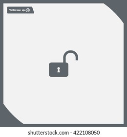 Easy open lock icon